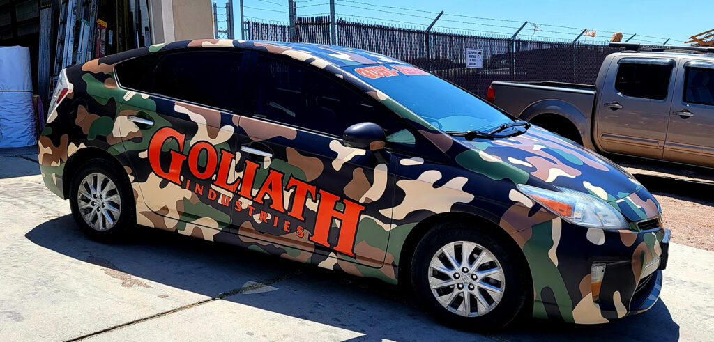 Military camo car wrap