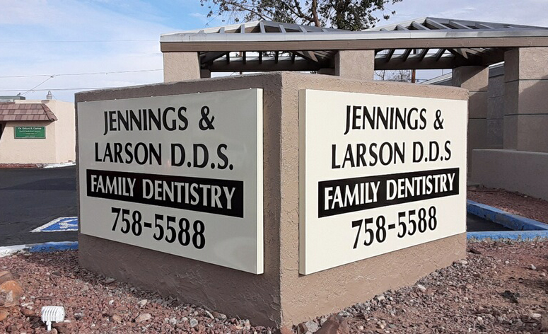 Jennings & Larson DDS marquee sign
